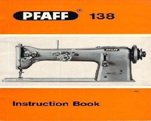 Pfaff Industrial Sewing Machine Instructions