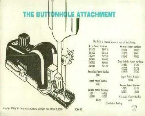 Greist Buttonholer Sewing Machine