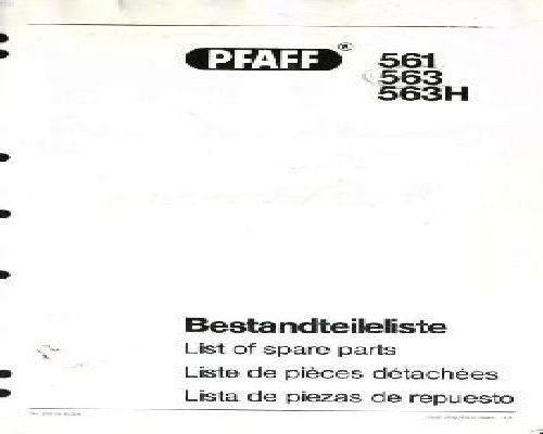 PFAFF 561 563 563H Industrial Sewing Machine