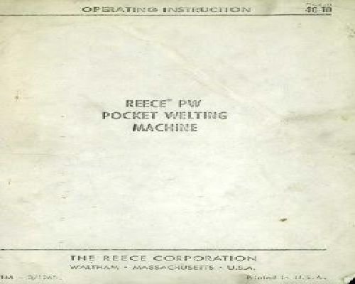 Reece PW Pocket Welting Machine