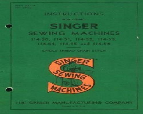 Singer 114-50 114-51 114-52 114-53 114-54 and 114-56 Industrial Sewing Machine
