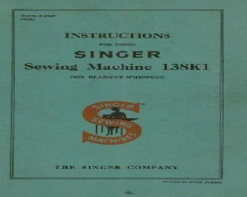 Singer 138K1 Industrial Blanket Whipping Sewing Machine