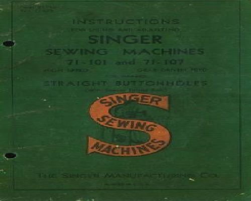 Singer 71-101 to 71-107