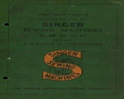 Singer 71-30 to 71-47
