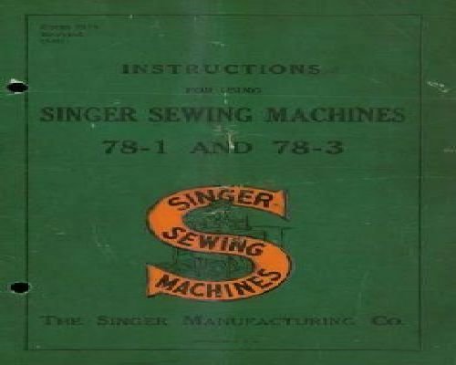 Singer 79-103 79-104 AND 79-105 Industrial Tacking Sewing Machine