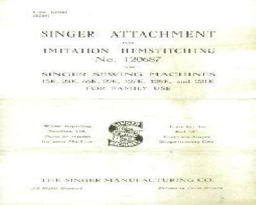 Singer HemStitching Attachment 120687
