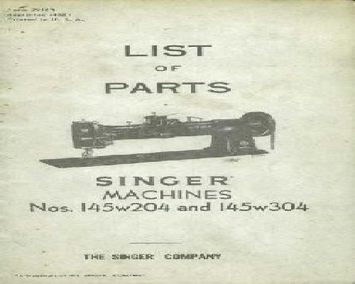 Singer 145W204 and 145W304 Industrial Sewing Machine