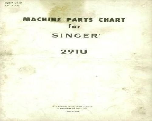Singer 291U Sewing Machine Parts Book