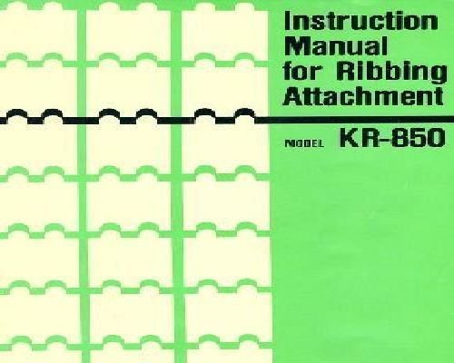 Brother KR-850 Ribbing Attachment