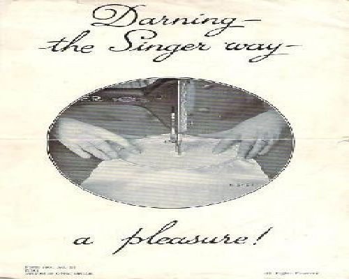Darning The Singer Way Sewing Machine Instructions