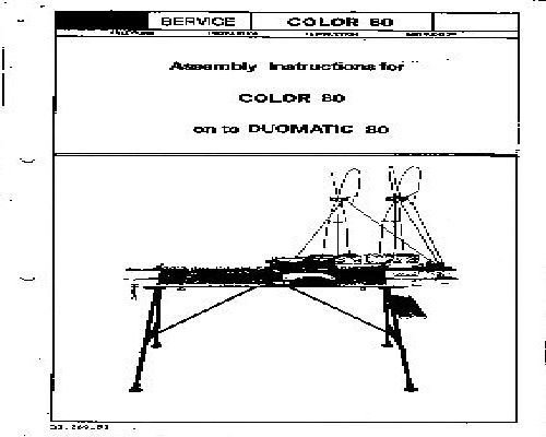 Color 80 On To Duomatic 80 Assembly