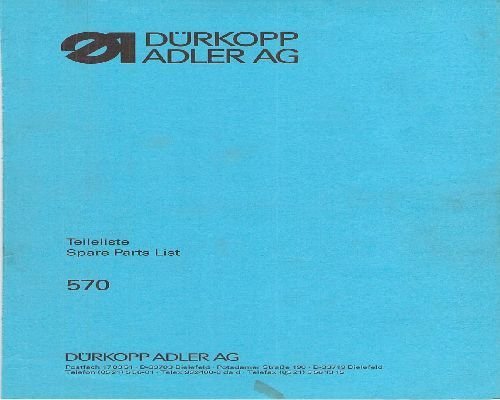 Durkopp 570 Parts