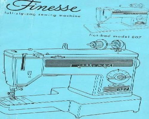 Finesse 807 827 Sewing Machine