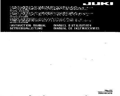Juki In French Model MOG-2504N - MOG-2514N - MOG-2516N Industrial Sewing Machine