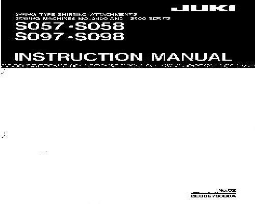 Juki Swing Type Shirring Attachments MO-2400 & 2500 Series S057.S058 S097.S098
