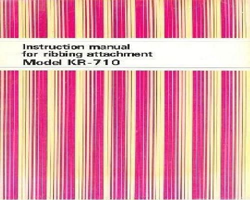 Brother KR-710 Ribbing Attachment