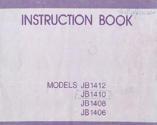 New Home Janome JB 1412 JB 1410 JB 1408 JB 1406 Sewing Machine
