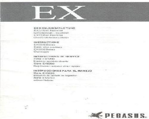 Pegasus EX3200 / EX5200 Sewing Machine