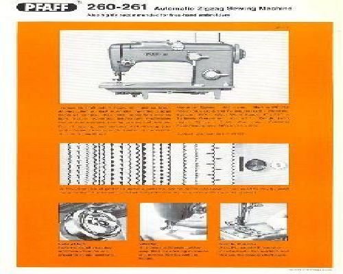 Pfaff Leaflet 260 261 Sewing Machine