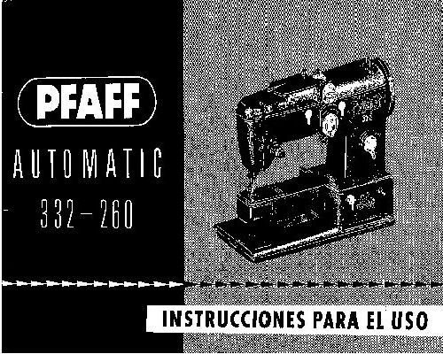 Pfaff 260-332 Spanish