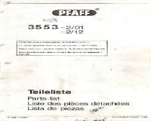 Pfaff 3553 Sewing Machine