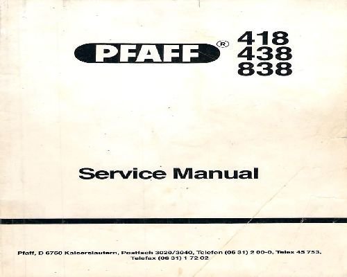 Pfaff 418 438 & 838 Industrial Sewing Machine