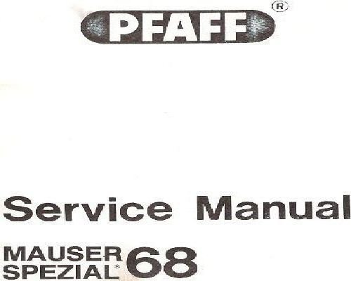 Pfaff Mauser Spezial Service Instructions