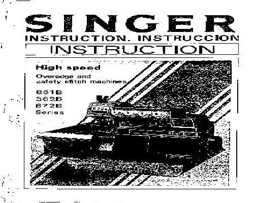 Singer 861 to 872 Overedge