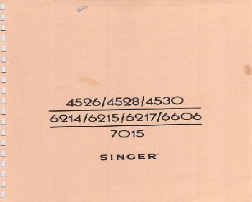 Singer 4526 4528 4530 6214 6215 6217 6606 7015