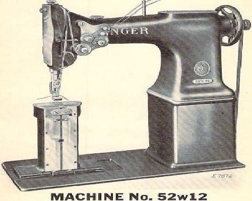 Singer 52w12 & 52w13 Industrial Sewing Machine Parts Book