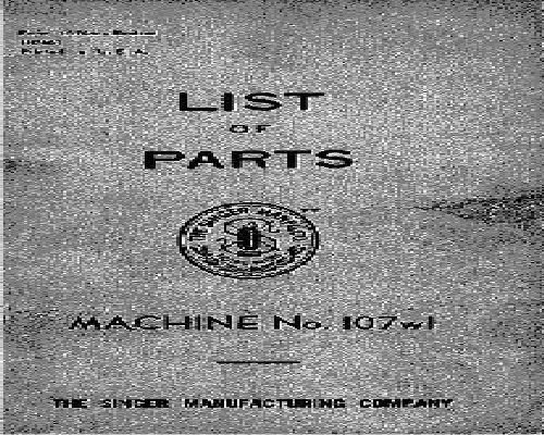 Singer 107-W1 Parts