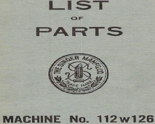 Singer 112w126 Parts