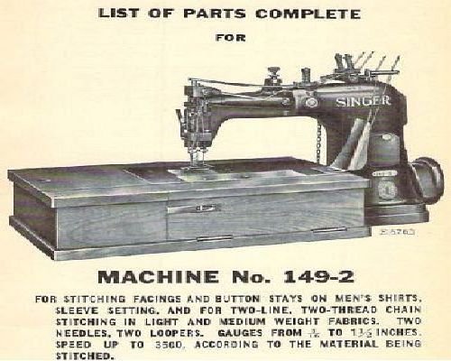 Singer 149-2 149-4 Parts