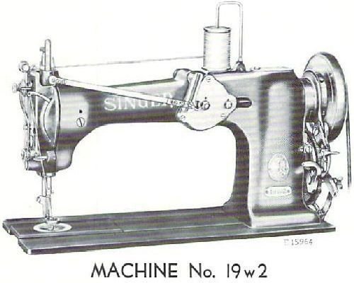 Singer 19W2 Industrial Sewing Machine Parts Book