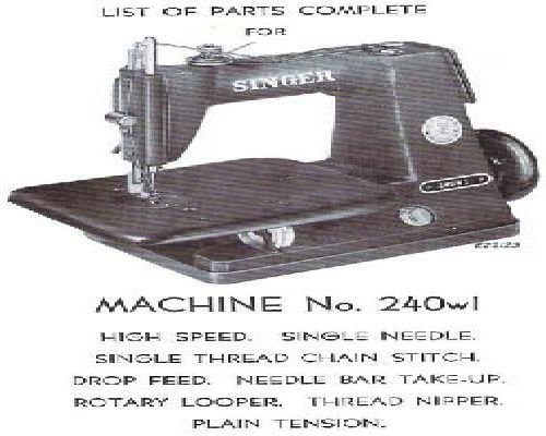 Singer 240w Series Parts