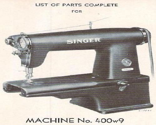 Singer 400w9 Parts