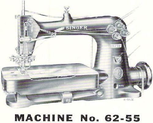 Singer 62-55 62-56 62-57 Industrial Sewing Machine Parts Book