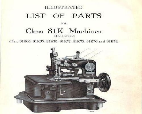 Singer 81K60 81K65 81K70 81K72 81K73 & 81K78 Industrial Sewing Machine