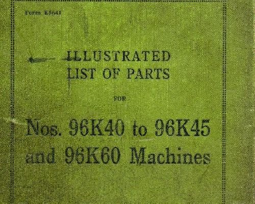 Singer 96K40 to 96K60 Parts