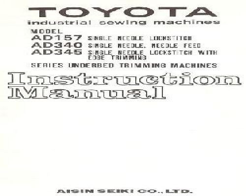 Toyota AD157 AD340 & AD345
