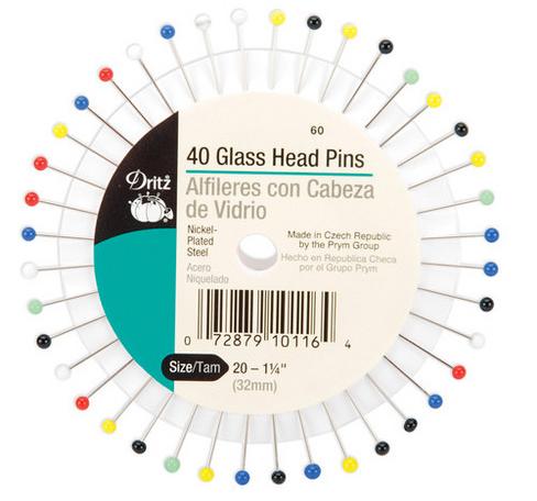 sewing machine glass head pins
