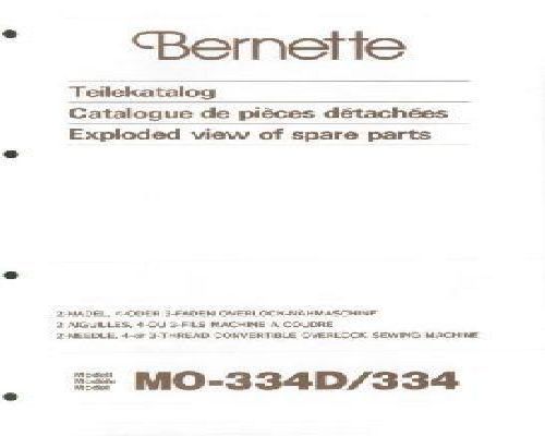 Bernette Overlocker MO-334D 334 manual