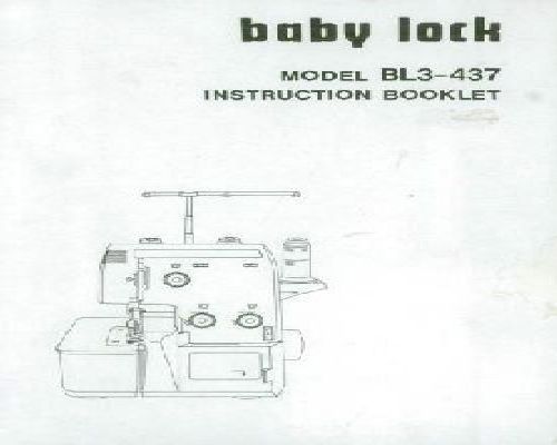 BABYLOCK BL3-437 Manual