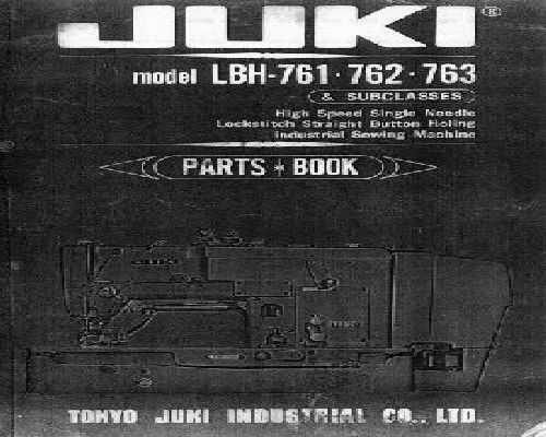 Juki Model LBH-761 762 763