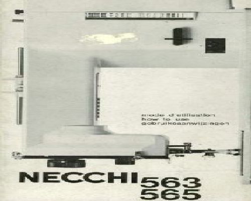 Necchi 563 & 565 Manual