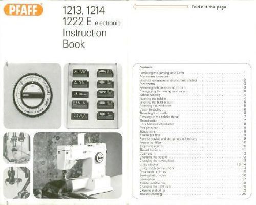 Pfaff 1213 1214 1222E Manual