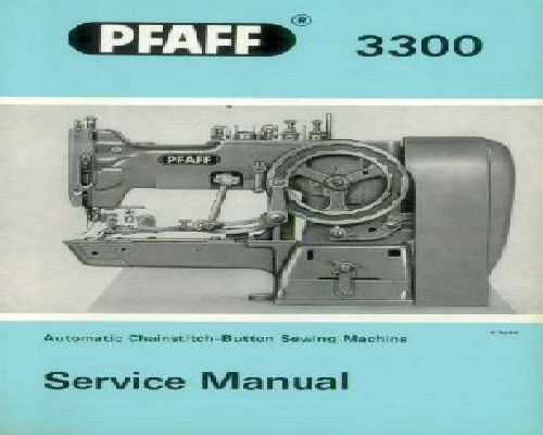Pfaff 3300 Industrial Sewing Machine Service Manual