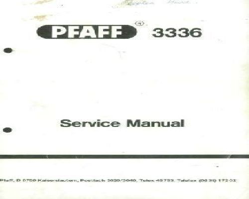 Pfaff 3336 Service Manual