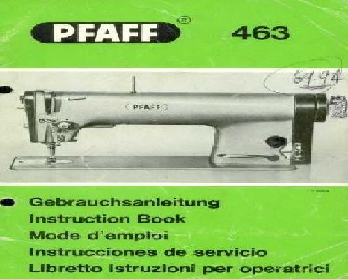 Pfaff 463 Manual