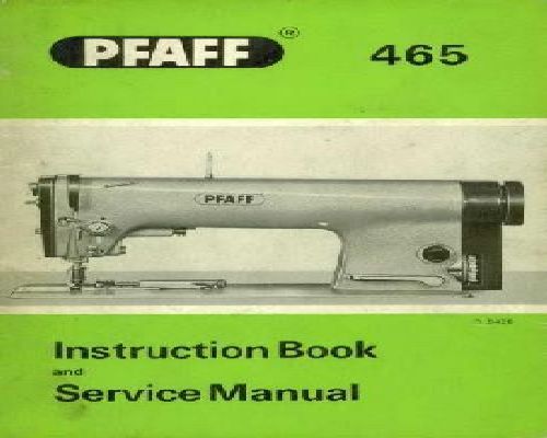 Pfaff 465 High Speed Manual